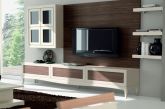 Mueble chapa y madera natural salón